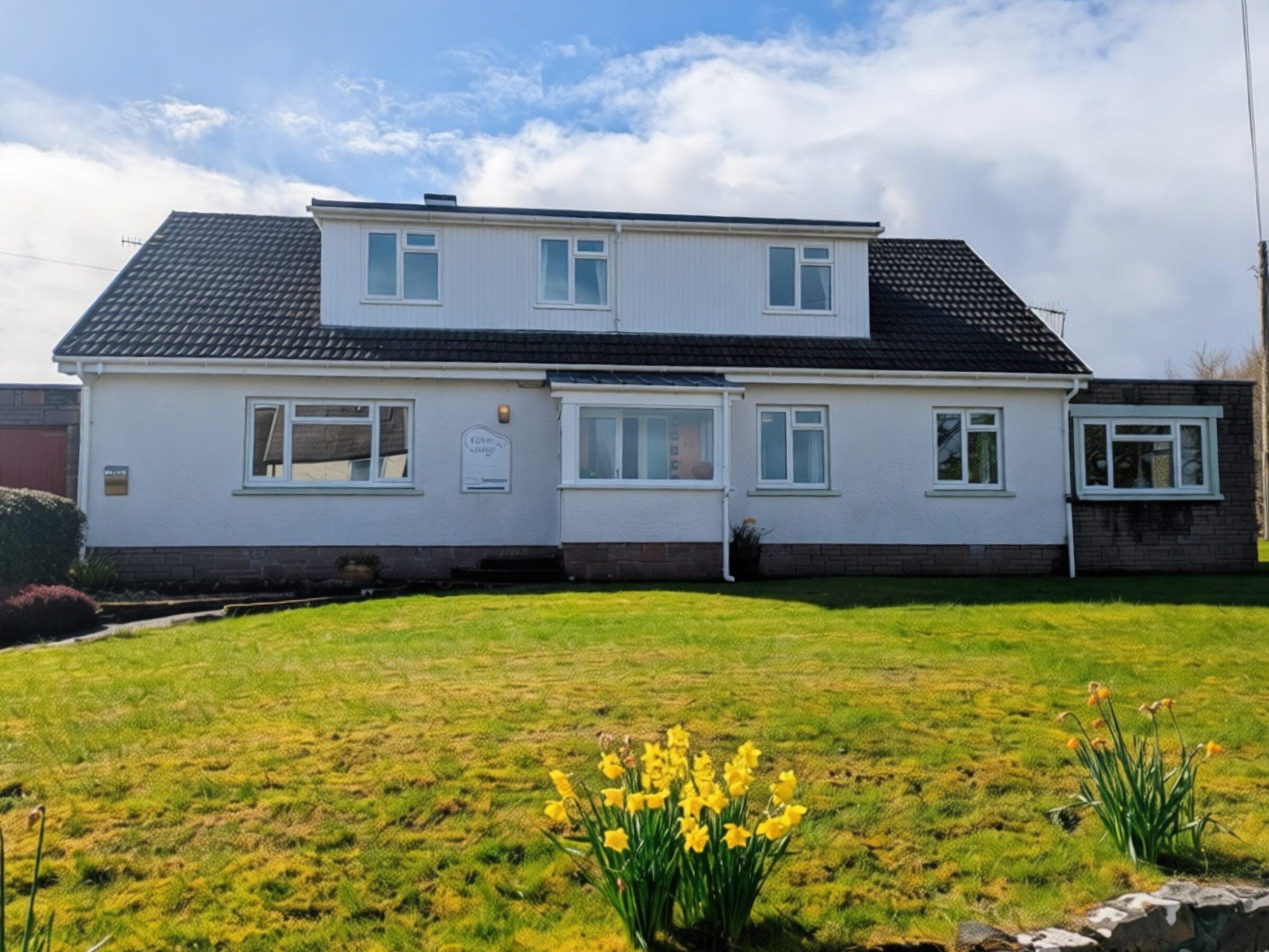 Otter Lodge Skye exterior with gardens