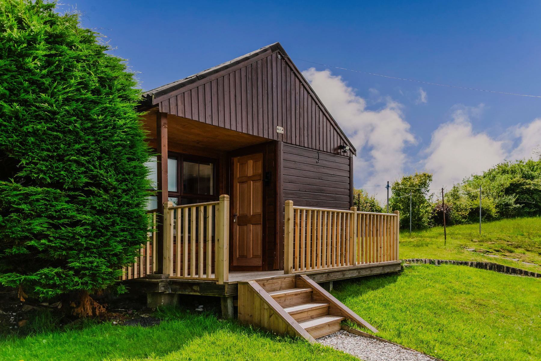 Otter Studio exterior with its own veranda and private entrance
